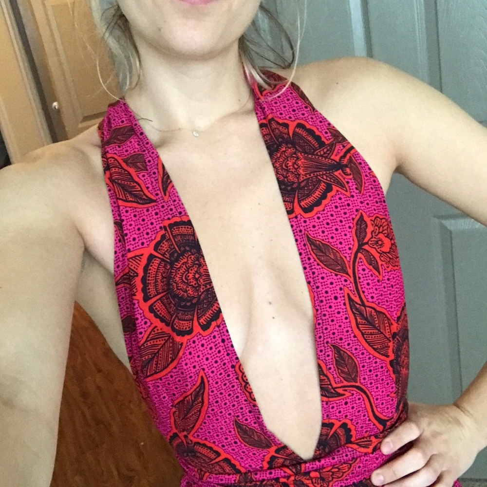 Misguided Romper 2 Red Pink EUC